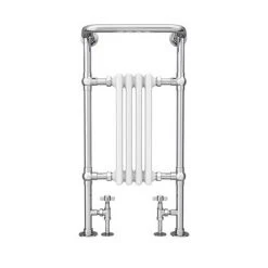 Traditional Mayfair Heated Towel Rail with Pair of Angled Crosshead Radiator Valves -By Bathroom Store X504 KES nw d3 460