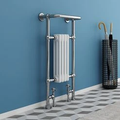 Mayfair Traditional Chrome Heated Towel Rail H965mm x W495mm